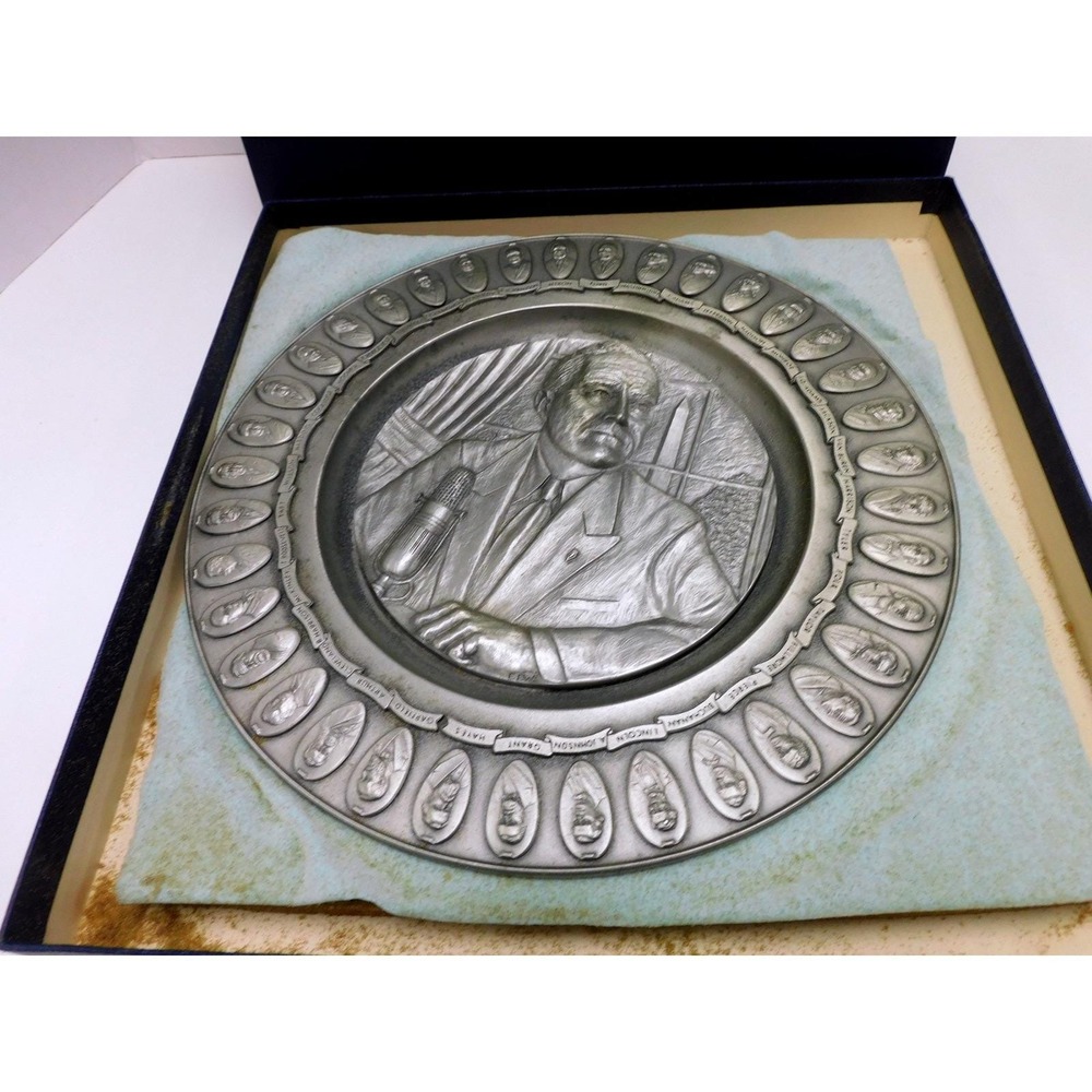 International Silver Co American Presidents FDR Plate Franklin D Roosevelt DH134